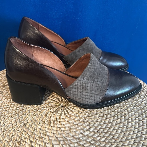 Women’s Jeffrey Campbell Heeled Brown Leather Loafers Size 10 - Picture 4 of 6